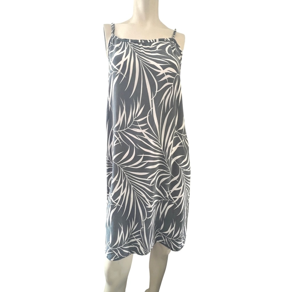 NoPua Collection Rayon Dress M Sleeveless Palm Aloha Casual Sundress Vacation